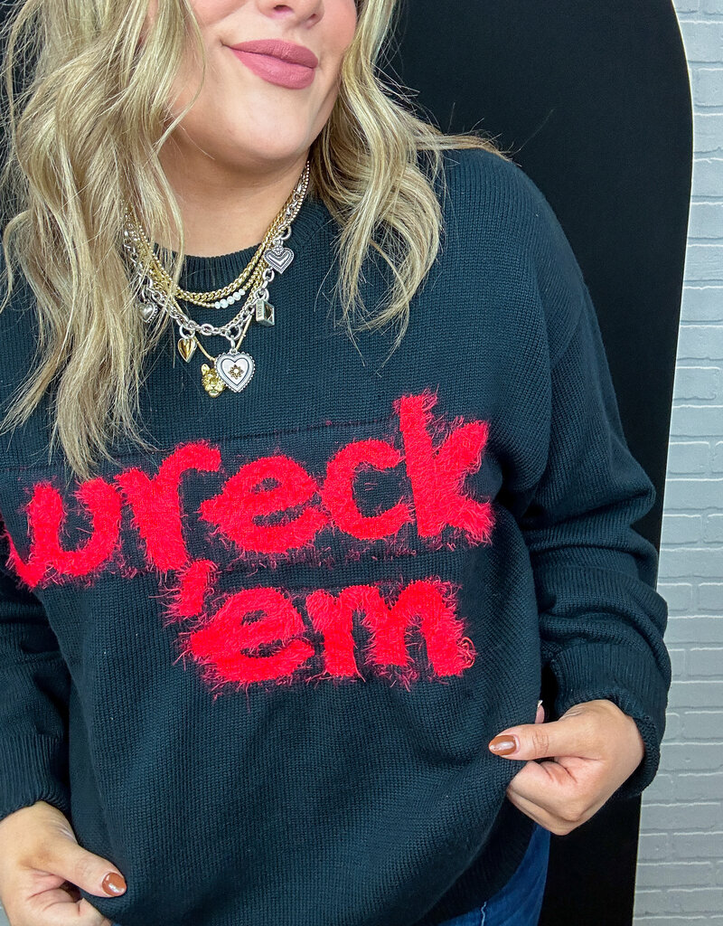 J.HOFFMAN'S - LICENSE **JHOFF ORIGINAL** Wreck Em Baby Sweater