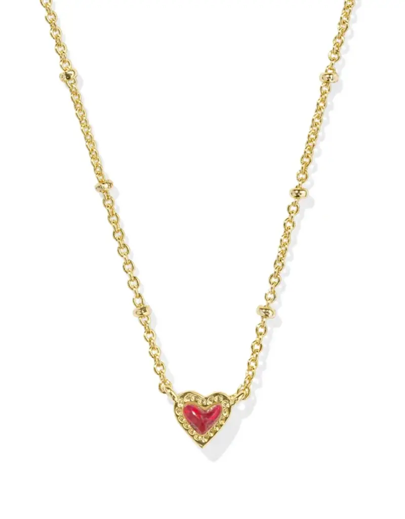 KENDRA SCOTT Mini Ari Heart Satellite Short Pendant Necklace