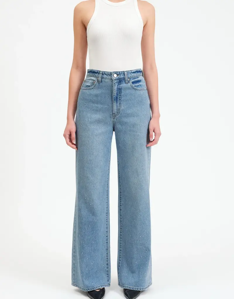 J.HOFFMAN'S Far Out Hi Rise Wide Leg Jean - Twinkle