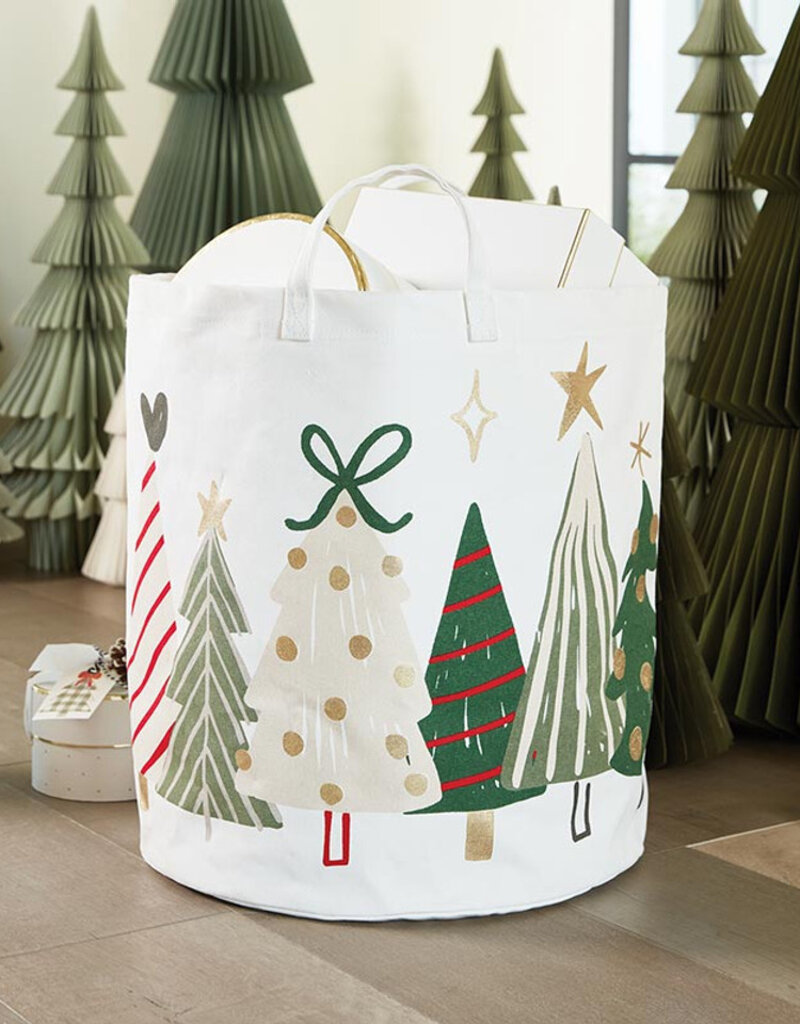 J.HOFFMAN S Large Canvas Tote Trees