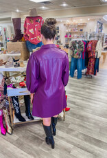 J.HOFFMAN'S Vegan Leather Tunic Dress - Purple