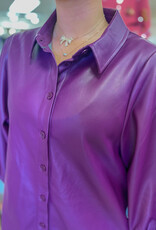 J.HOFFMAN'S Vegan Leather Tunic Dress - Purple