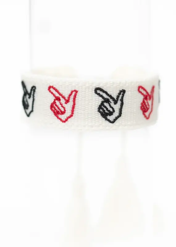 J.HOFFMAN'S Guns Up Woven Bracelet