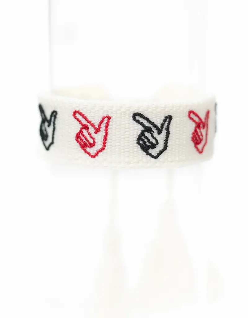 J.HOFFMAN'S Guns Up Woven Bracelet