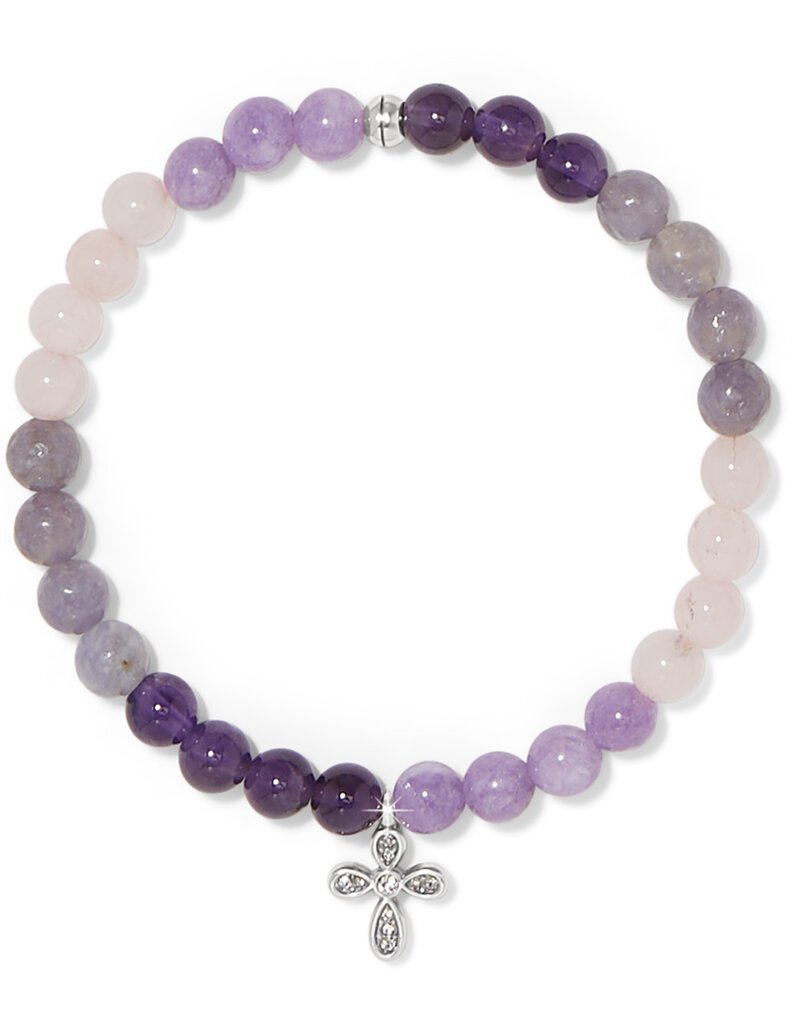 Enchanting Cross Stretch Bracelet in Silver