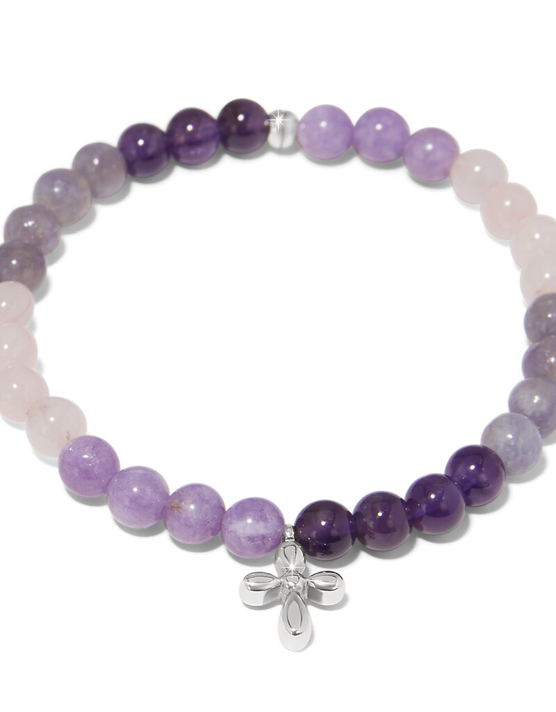 Enchanting Cross Stretch Bracelet in Silver