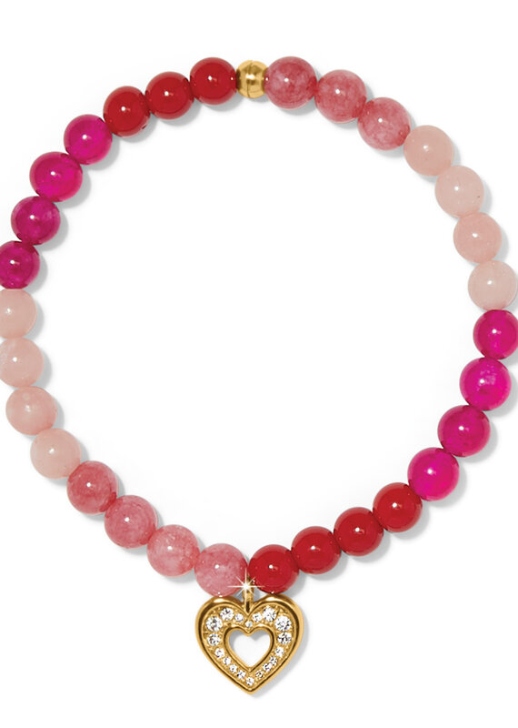 Enchanting Heart Stretch Bracelet in Gold