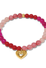 Enchanting Heart Stretch Bracelet in Gold