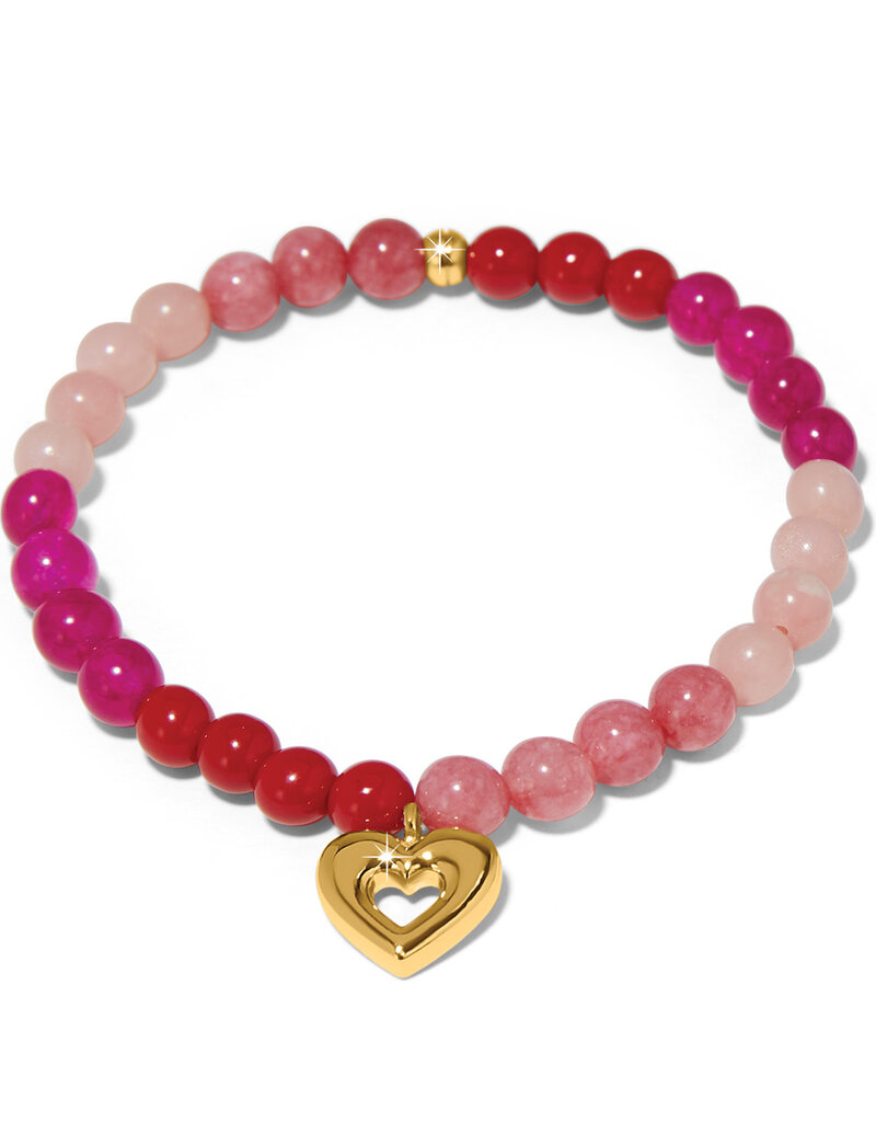 Enchanting Heart Stretch Bracelet in Gold