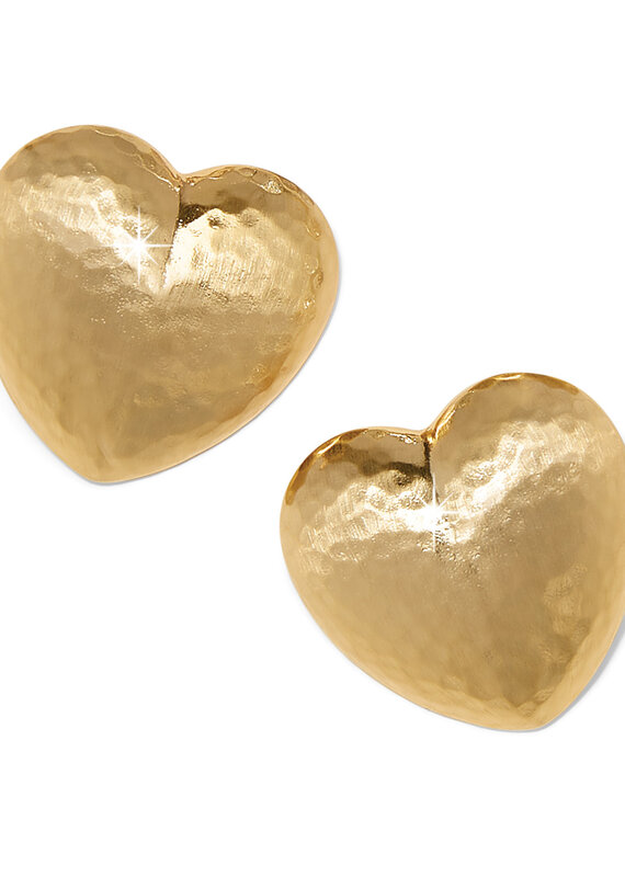 Trianon Heart Post in Gold
