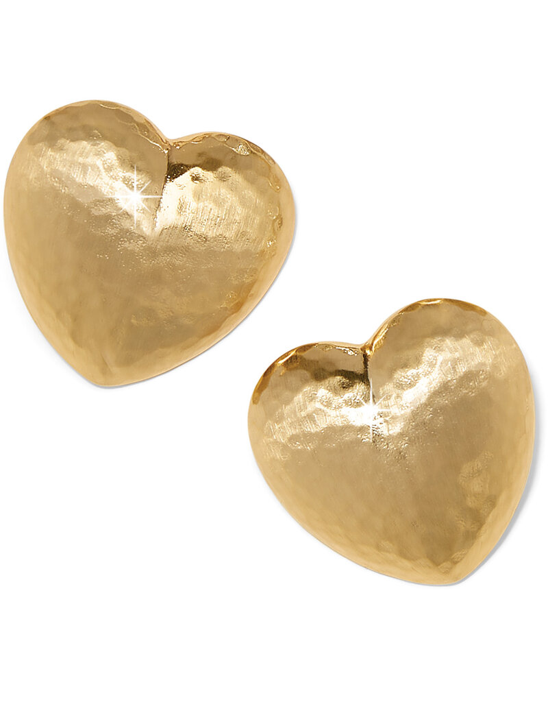 Trianon Heart Post in Gold