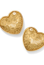 Trianon Heart Post in Gold