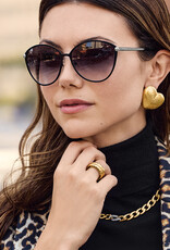 Trianon Heart Post in Gold