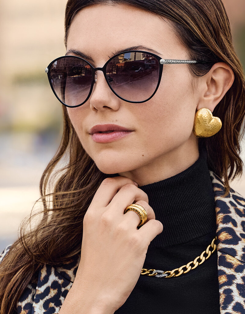 Trianon Heart Post in Gold