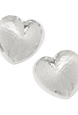 Trianon Heart Post in Silver