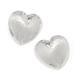 Trianon Heart Post in Silver