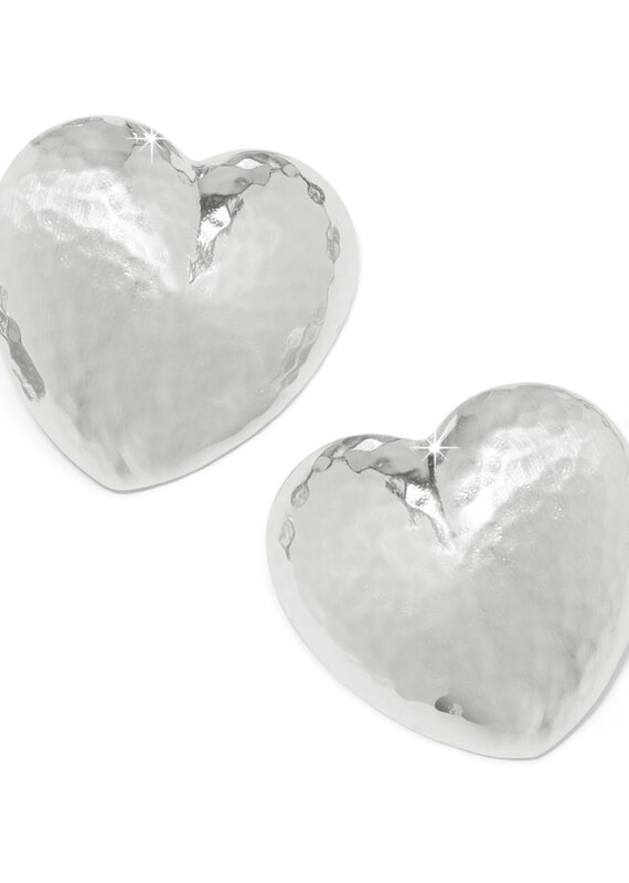 Trianon Heart Post in Silver