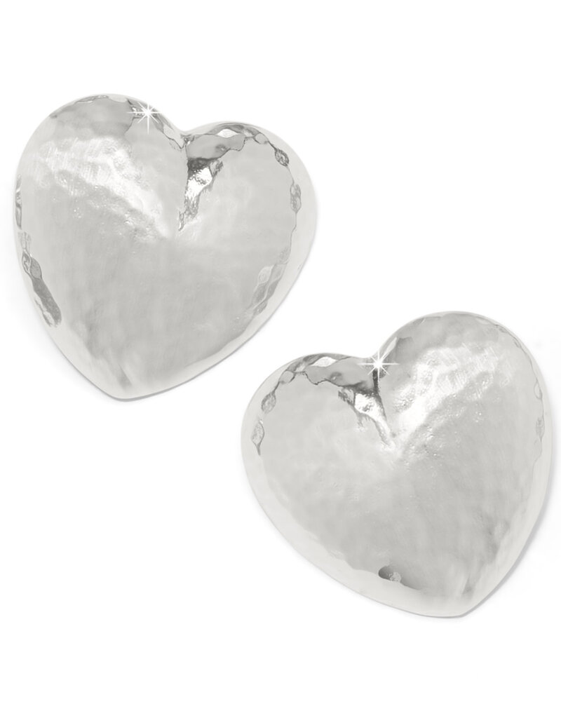 Trianon Heart Post in Silver
