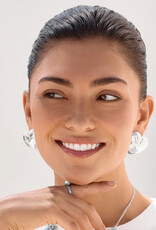 Trianon Heart Post in Silver