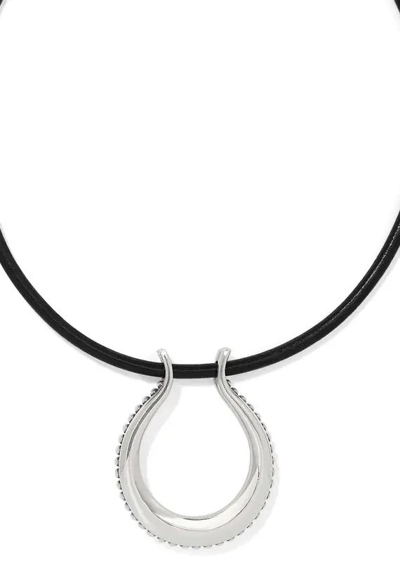 Pretty Tough Arch Leather Necklace