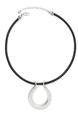 Pretty Tough Arch Leather Necklace