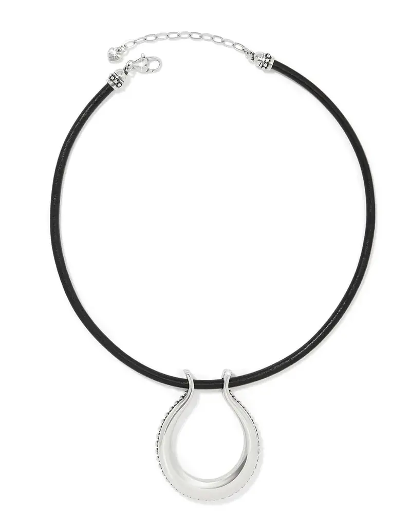 Pretty Tough Arch Leather Necklace