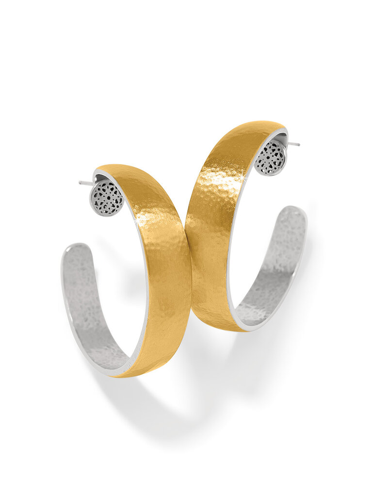 Ferrara Entrata Moon Large Hoop in Gold