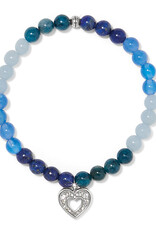 Enchanting Heart Stretch Bracelet in Silver