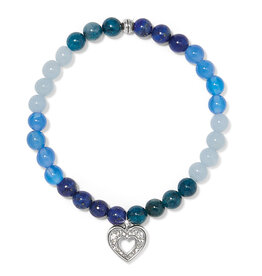 Enchanting Heart Stretch Bracelet in Silver