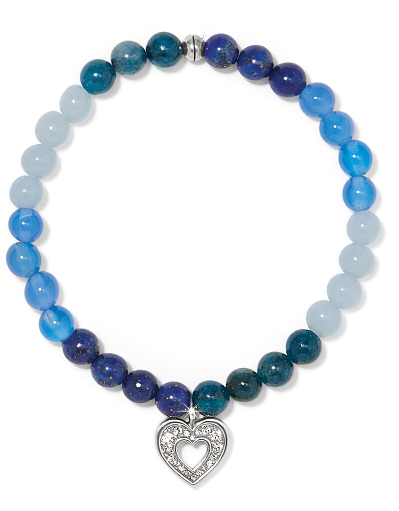 Enchanting Heart Stretch Bracelet in Silver