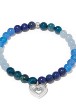 Enchanting Heart Stretch Bracelet in Silver