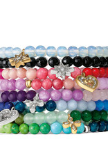 Enchanting Heart Stretch Bracelet in Silver