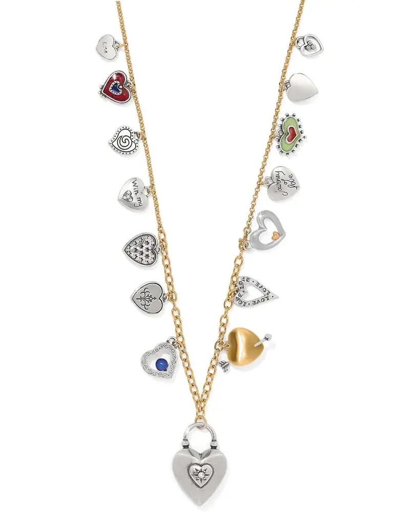 One Heart Color Charm Necklace