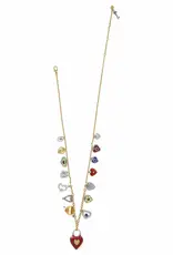 One Heart Color Charm Necklace