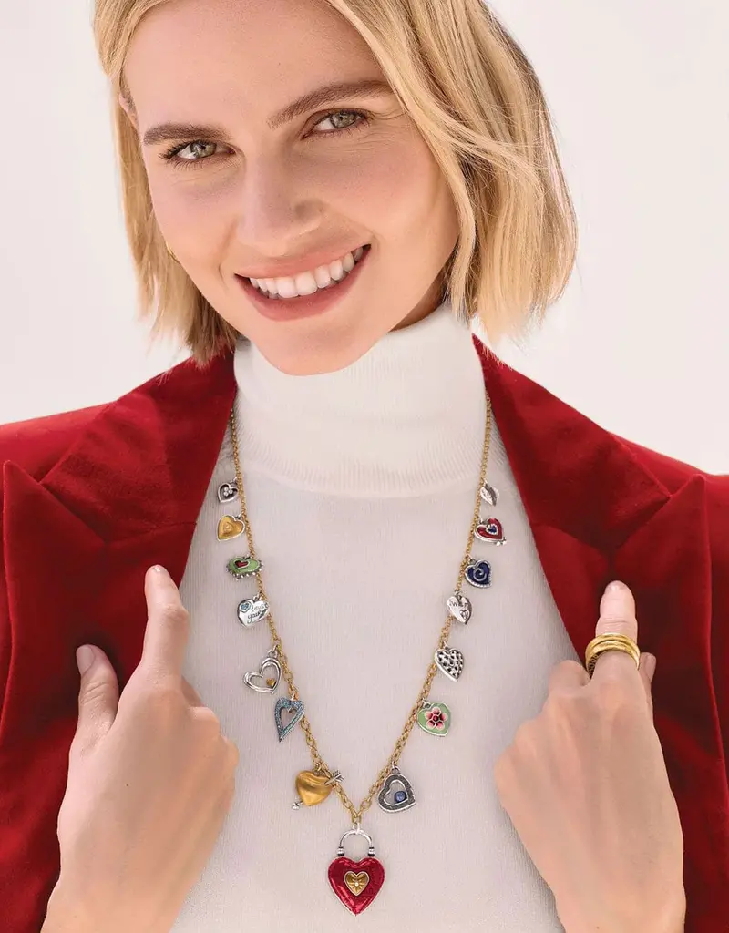 One Heart Color Charm Necklace