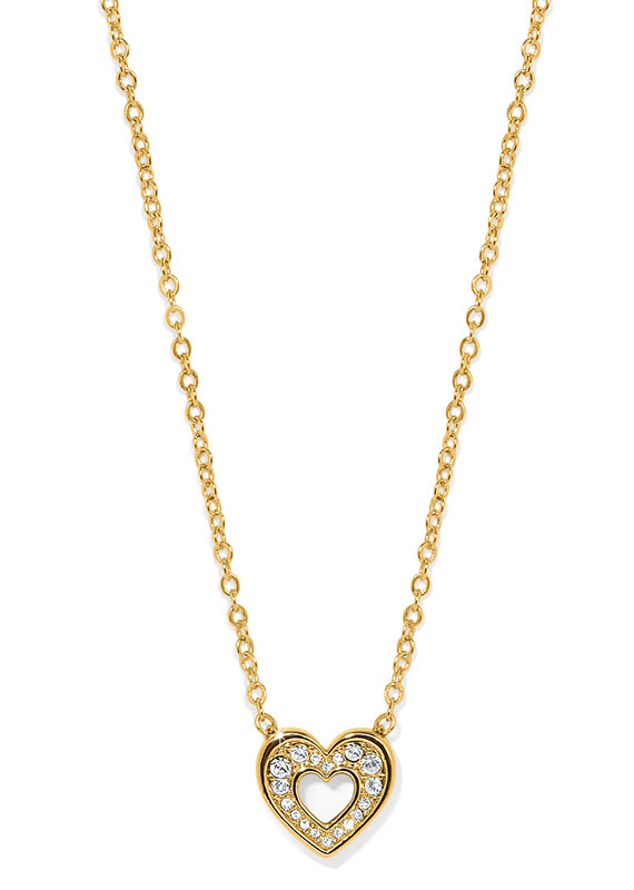 Enchanting Heart Necklace in Gold