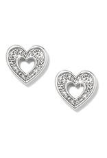 Enchanting Heart Post Earring in Silver