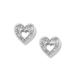 Enchanting Heart Post Earring in Silver
