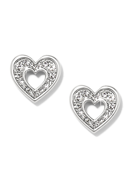 Enchanting Heart Post Earring in Silver