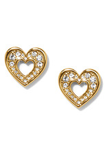 Enchanting Heart Post Earring in Gold