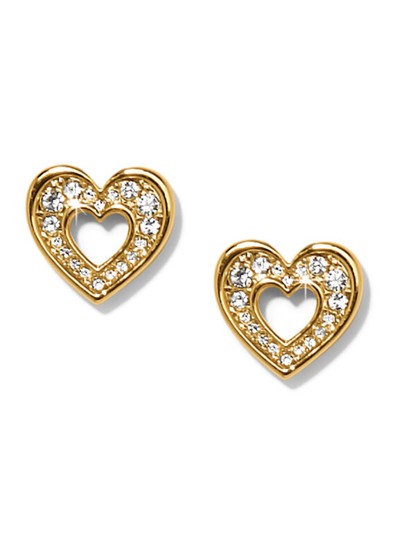 Enchanting Heart Post Earring in Gold