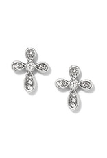 Enchanting Cross Post Earring in Silver