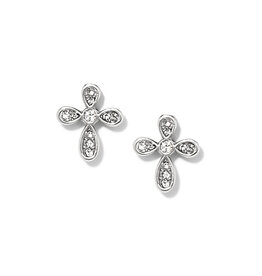 Enchanting Cross Post Earring in Silver