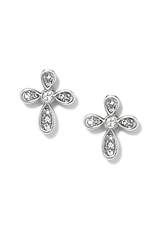 Enchanting Cross Post Earring in Silver