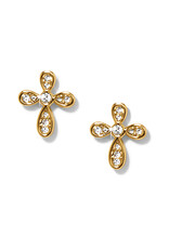 Enchanting Cross Post Earring in Gold