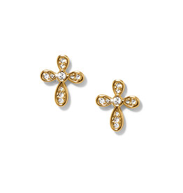 Enchanting Cross Post Earring in Gold