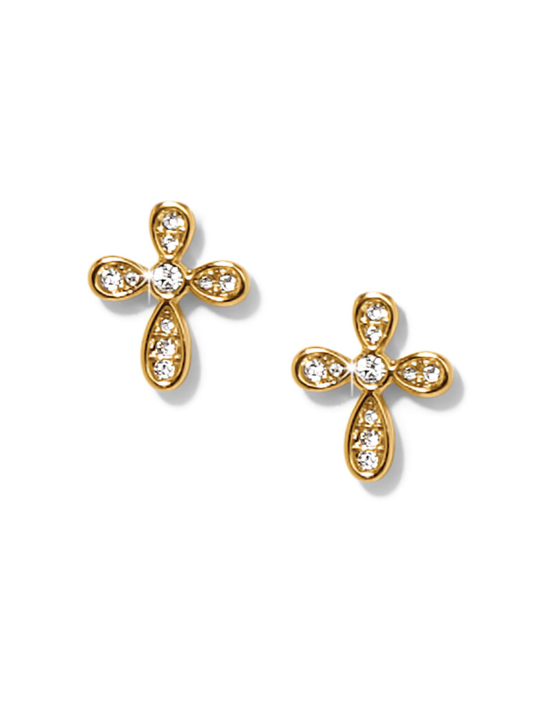 Enchanting Cross Post Earring in Gold
