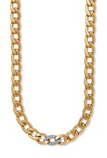 Cleo Pave  Link Necklace in Gold