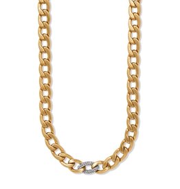 Cleo Pave  Link Necklace in Gold
