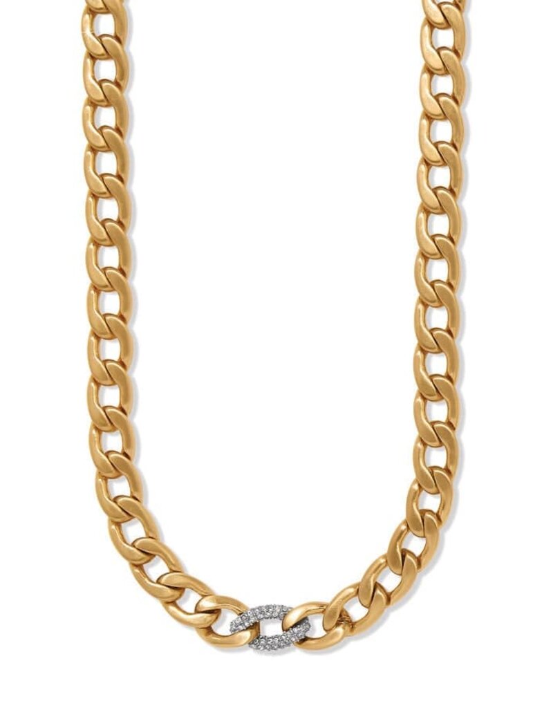 Cleo Pave  Link Necklace in Gold